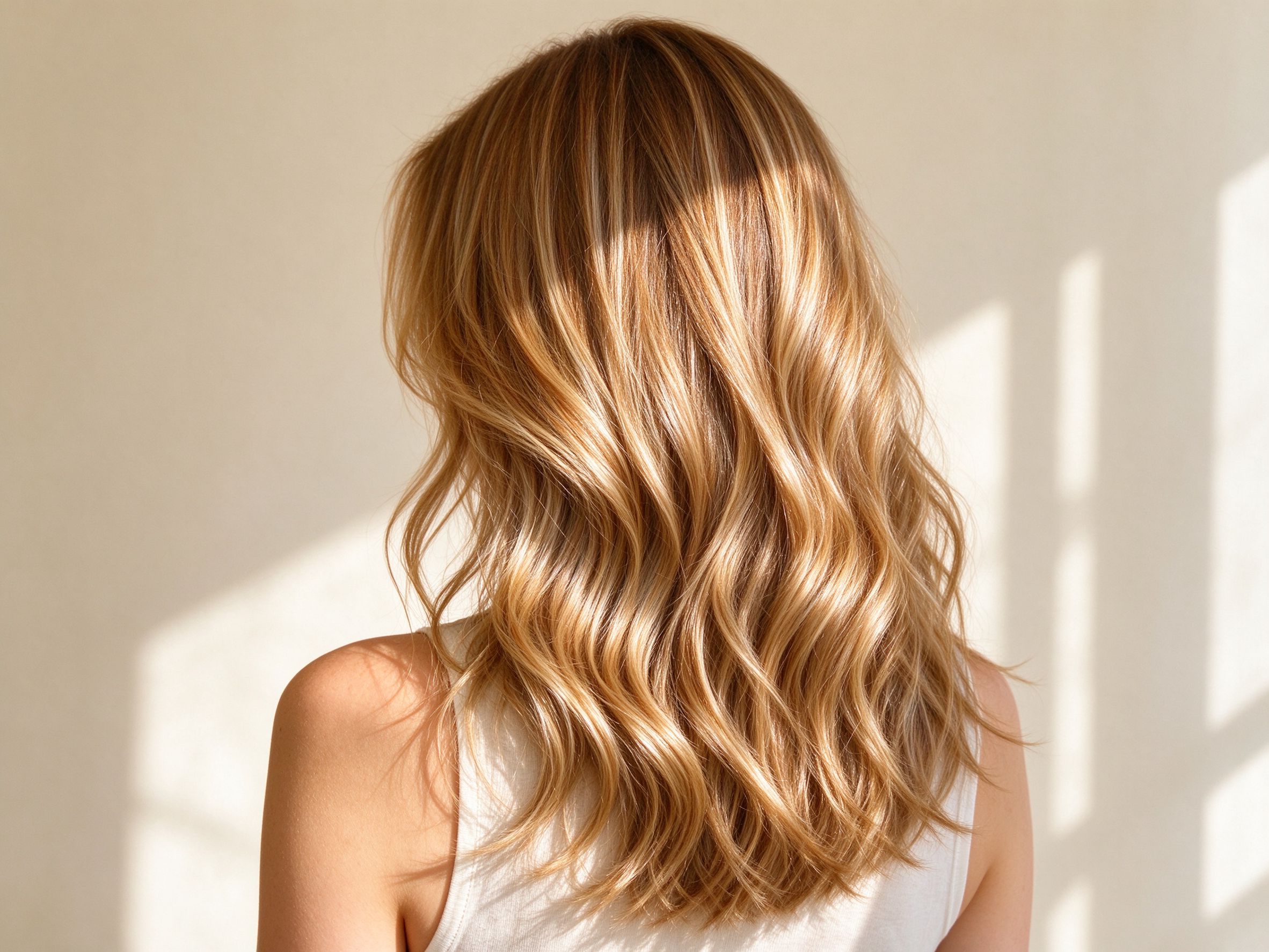 Honey balayage waves
